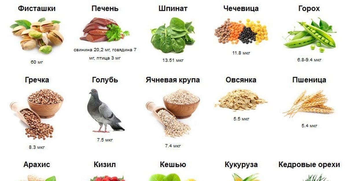 железо в каких продуктах